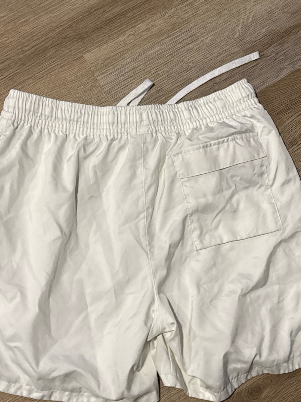 Nike White Kids Shorts with Black Outline Logo - Picture 4 of 4